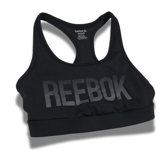 REEBOK Racerback Non-Padded Logo Sports Bra SMALL - Picture 1 of 8